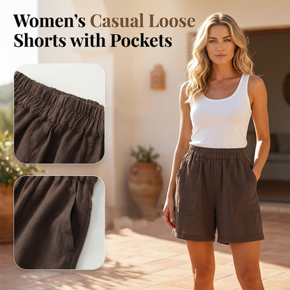 Lässige, lockere Damen-Shorts mit Taschen