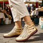 Damens Sommerschuhe – Atmungsaktive, ausgeschnittene flache Schuhe