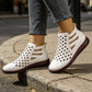 Damens Sommerschuhe – Atmungsaktive, ausgeschnittene flache Schuhe