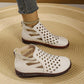 Damens Sommerschuhe – Atmungsaktive, ausgeschnittene flache Schuhe