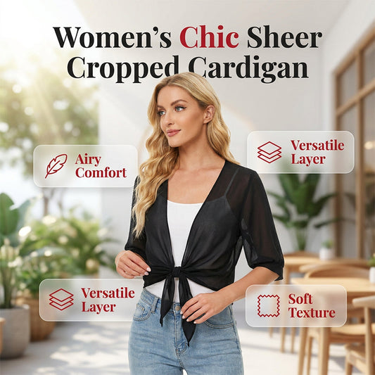 📢📢49% RABATT !! ⏰Leichte Damen Chiffon-Strickjacke ☀️ Luftig, Elegant & Perfekt für den Sommer