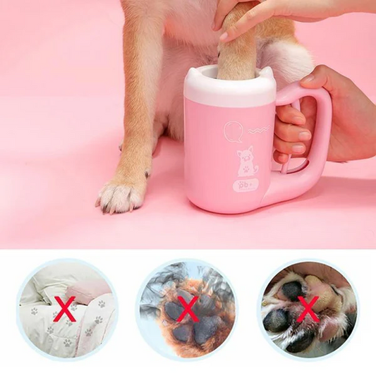 🐾 Tragbarer Pfotenreiniger für Hunde & Katzen 🐶🐱 | Mit weichen Silikonborsten 💧 | Ideal nach Spaziergang & Garten 🌿 | Schmutz weg in Sekunden! ✨