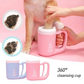 🐾 Tragbarer Pfotenreiniger für Hunde & Katzen 🐶🐱 | Mit weichen Silikonborsten 💧 | Ideal nach Spaziergang & Garten 🌿 | Schmutz weg in Sekunden! ✨