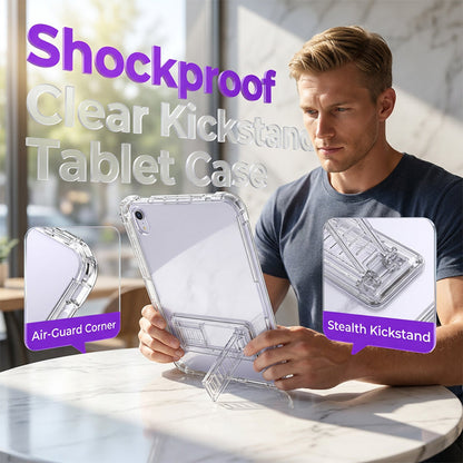 Clear Shockproof Tablet Case with Kickstand