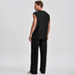 Herren-Rippstrick-Set: Ärmelloses Tanktop & Hose (2-teilig)