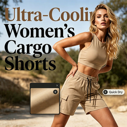 🩳🔥Damen Cargo-Shorts mit elastischem Bund und Taschen✨