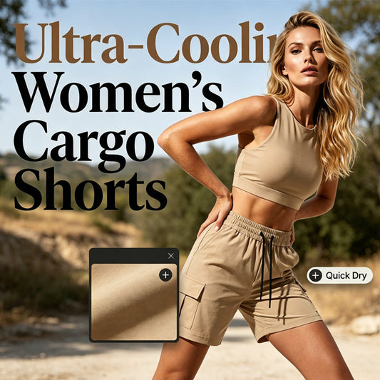 🩳🔥Damen Cargo-Shorts mit elastischem Bund und Taschen✨