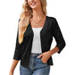 Damen-Strickjacke mit V-Ausschnitt und Lochmuster