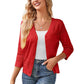 Damen-Strickjacke mit V-Ausschnitt und Lochmuster