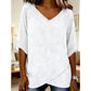 👚 Atmungsaktives Damen-Freizeittop mit V-Ausschnitt