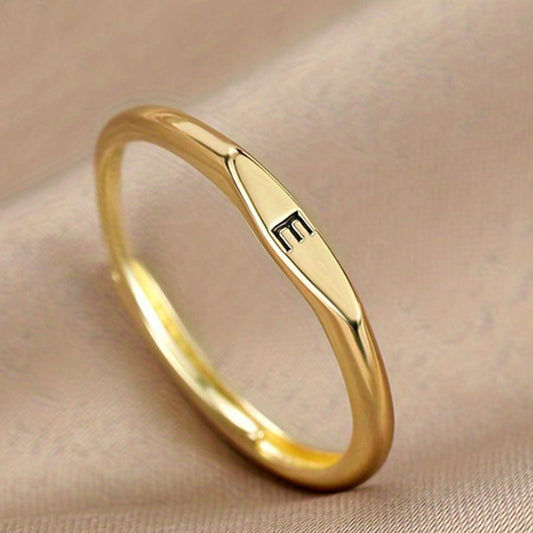 🎉 2026 Sale – Über 31.000 Stück verkauft! 💍 Minimalistischer Initialenring für elegante Alltagsgarderobe – Verstellbares offenes Band ✨