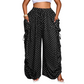 Lässige Damenhose mit weitem Bein und Polka-Dots
