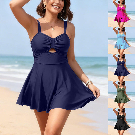 Sexy A-Linien-Badekleid mit Cut-outs für Damen