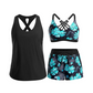 👙🌊3-teiliges Damen-Badeanzug-Set: Tankini mit Shorts🤸