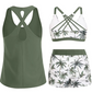 👙🌊3-teiliges Damen-Badeanzug-Set: Tankini mit Shorts🤸