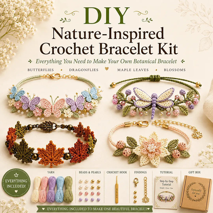 DIY-Häkelarmband-Set mit Naturmotiven