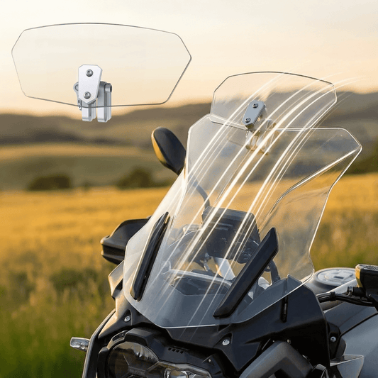 ❄️Summerfresh 50% Rabatt!🏍️Verstellbarer Motorrad-Windabweiser – Universeller Windschutzscheibenspoiler gegen Helmvibrationen, Windgeräusche und Turbulenzen
