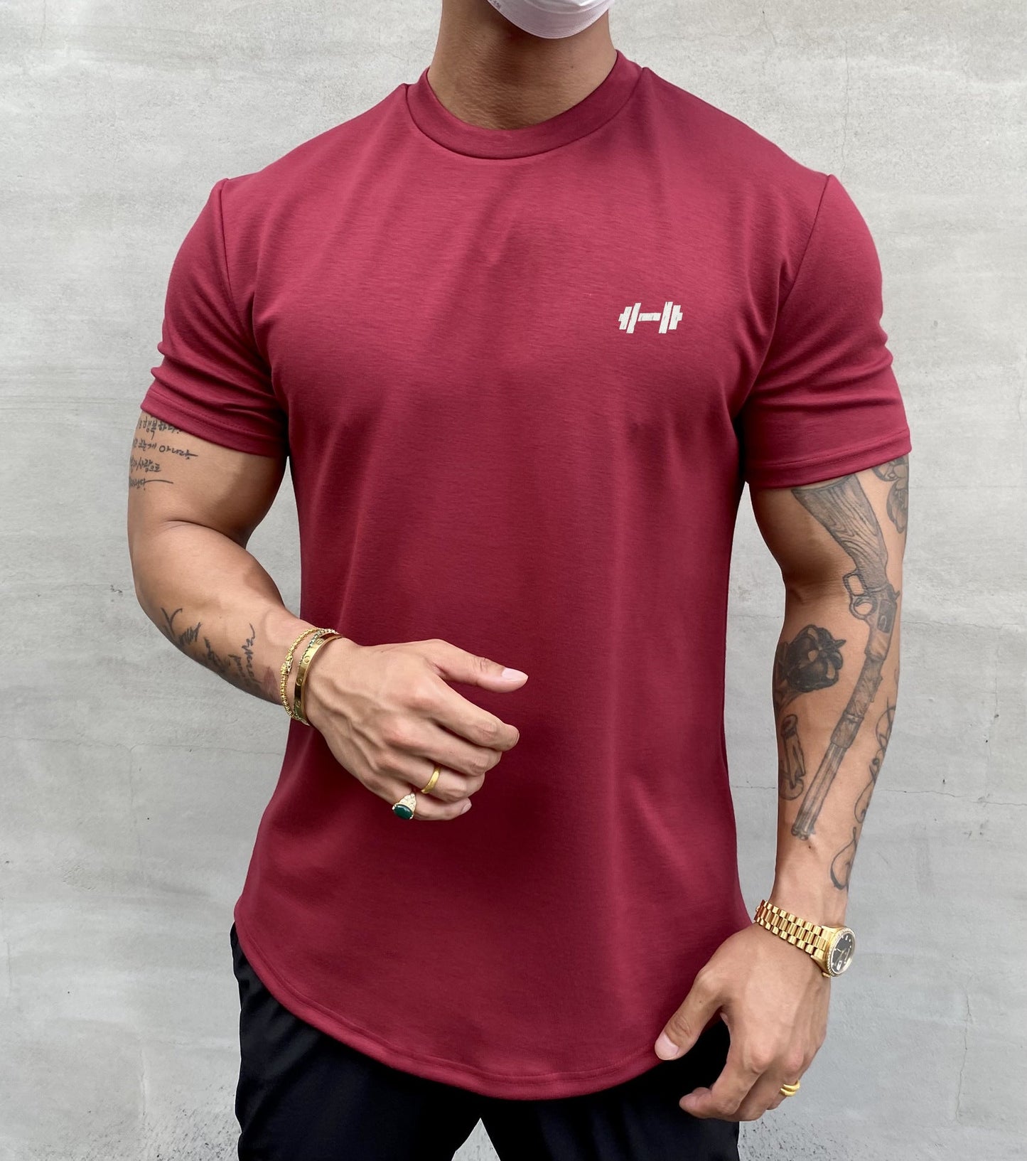 50%OFF cotton stretch sports T-shirt