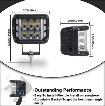 🔥Auto-Doppelseiten-LED-Zweifarbenlicht