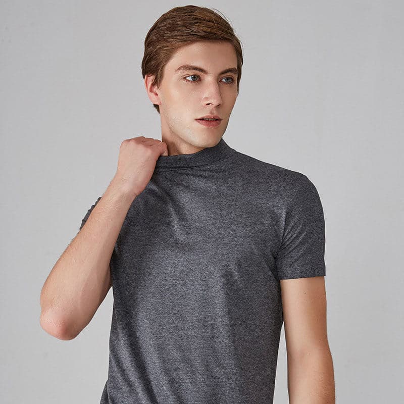 🎁2024 Neujahrsverkauf🎁Hochgeschlossenes Slim-Fit-T-Shirt für Herren