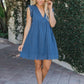 💖Heißer Verkauf 49% RABATT💖Sommerkleid mit V-Ausschnitt und kurzen Ärmeln aus Hohlspitze👗