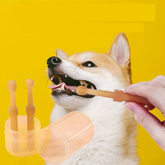 FlexiBrush Haustierzahnbürste mit Zungenschaber