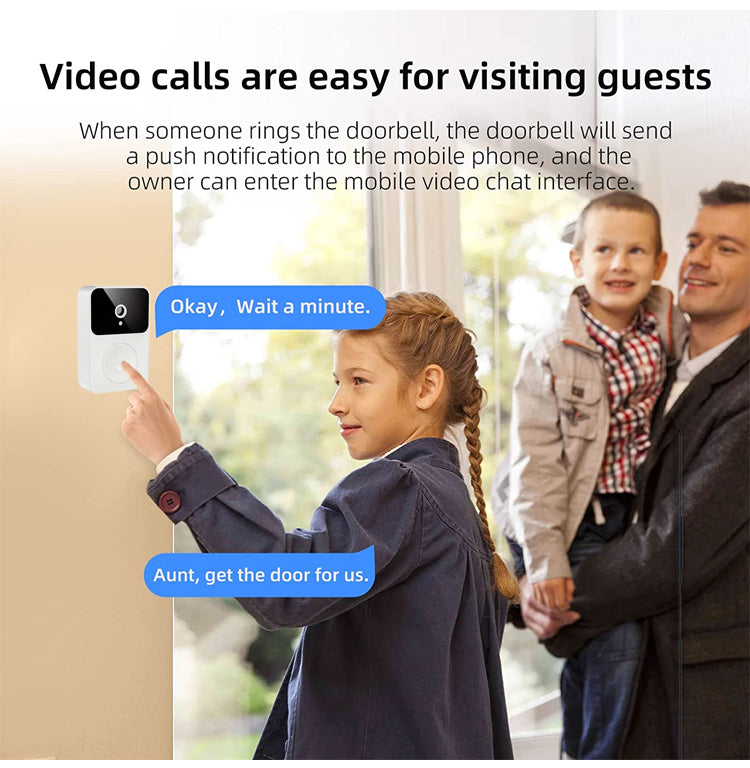Drahtlose Video-Türklingel mit Kamera