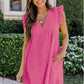 💖Heißer Verkauf 49% RABATT💖Sommerkleid mit V-Ausschnitt und kurzen Ärmeln aus Hohlspitze👗