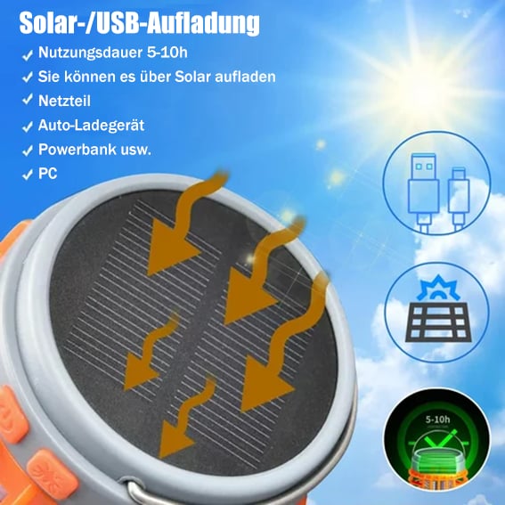 ✨49% Rabatt – Multifunktionale Solar-Camping-Mückenvernichtungslampe