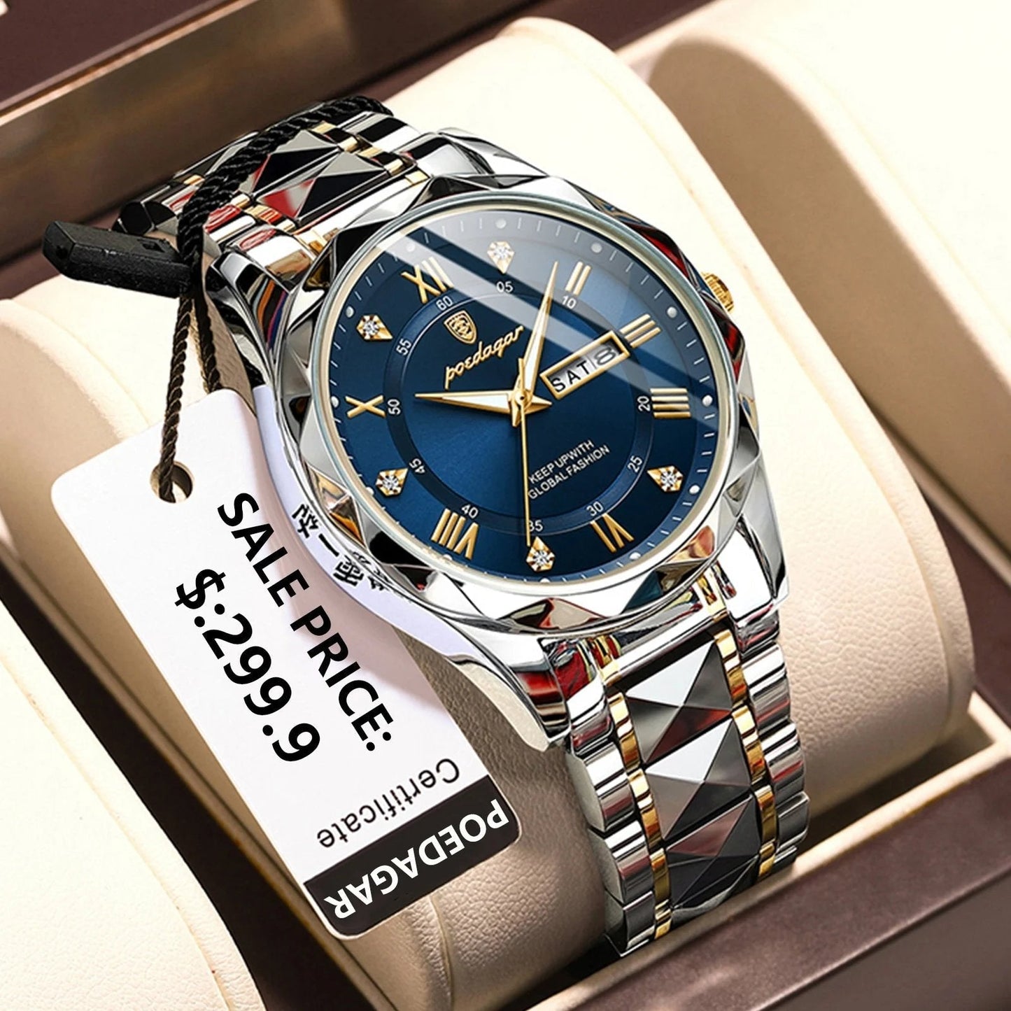 🎁Neujahrs-Schönheitsverkauf 2024🎁Wasserdichte Luxus-Armbanduhr für Herren der Top-Marke mit leuchtendem