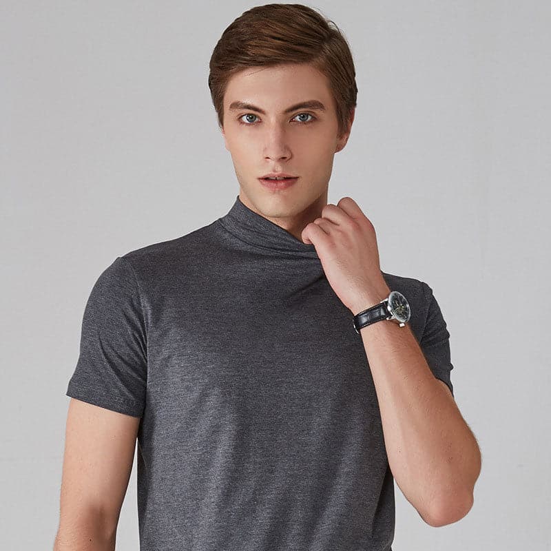 🎁2024 Neujahrsverkauf🎁Hochgeschlossenes Slim-Fit-T-Shirt für Herren