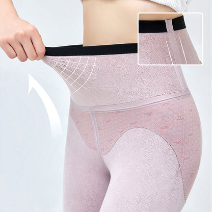 Ideales Geschenk – Po-Lifting-Yoga-Leggings aus Kunstplüsch mit hoher Taille