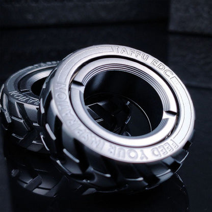 Doppelfunktions-Fidget-Ring aus Edelstahl für Motorradreifen